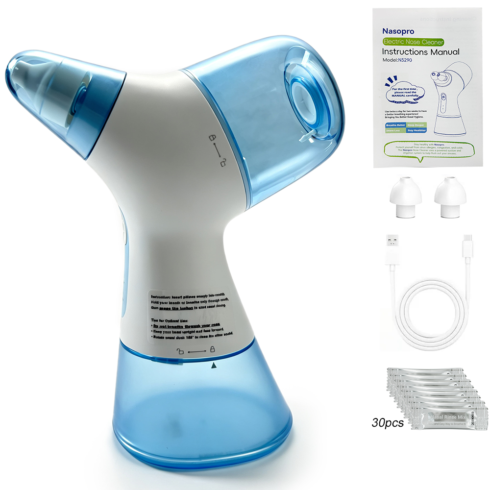 Nasal Aspirator - เครื่องล้างจมูกไฟฟ้า พร้อมถังน้ำและถังเก็บน้ำเสีย สำหรับทำความสะอาดจมูก บรรเทาอาการไซนัสอักเสบและอาการแพ้