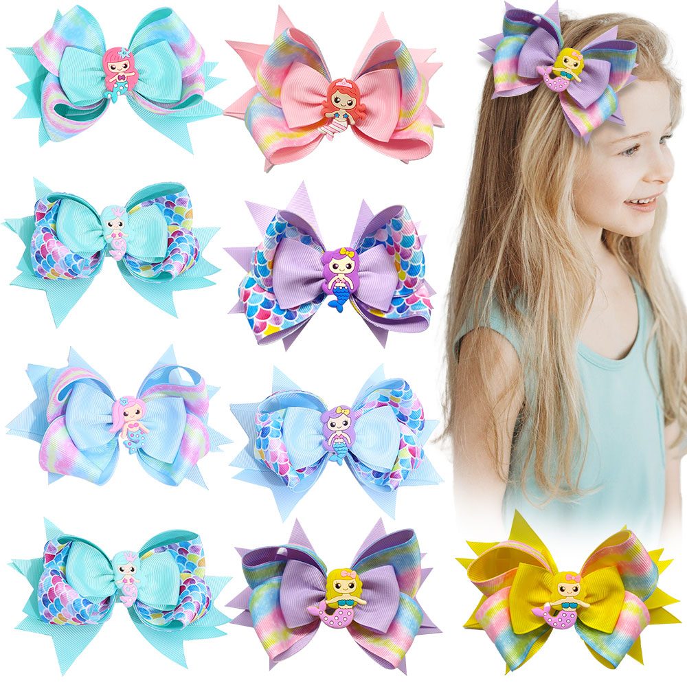 Zwitsal Baby Products - ใหม่ Rainbow Mermaid คลิปผมสําหรับเด็กทารก Handmade ปลาเด็ก